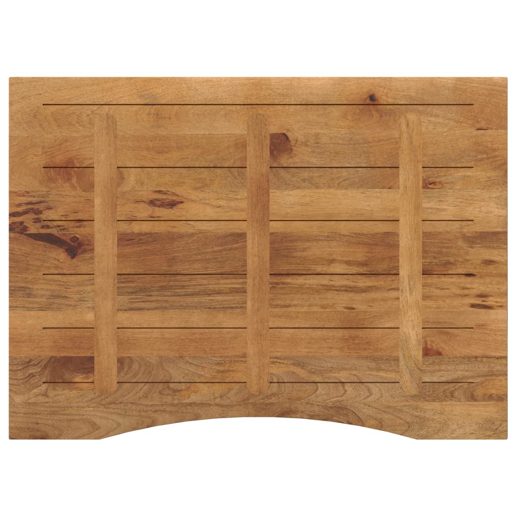vidaXL Tablero escritorio con curva madera mango rugosa 110x80x2,5 cm - Image 5