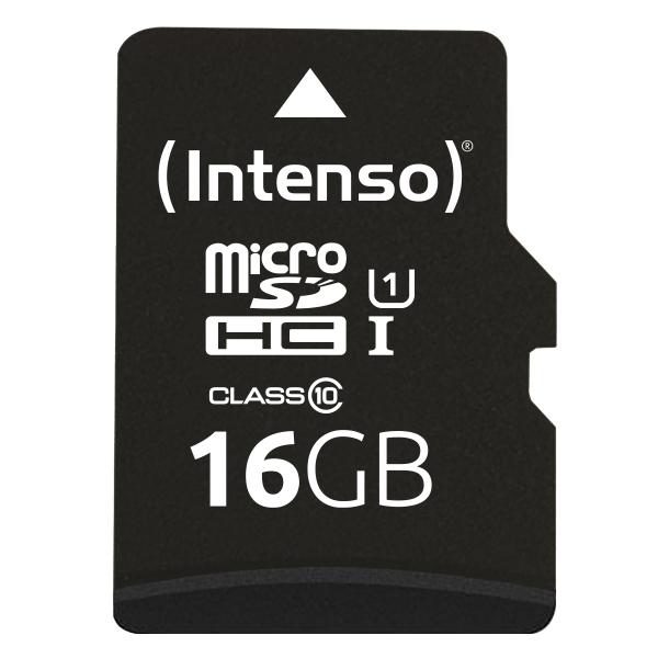 Scheda Di Memoria Micro SD con Adattatore INTENSO 34234 UHS-I Premium Capacità :16 GB