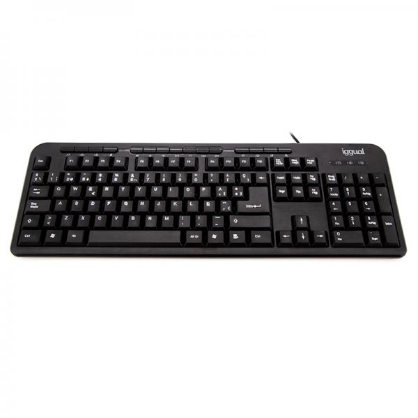 Tastiera iggual CK-BASIC-120T QWERTY USB Nero Spagnolo Scimmia (1 Pezzi)