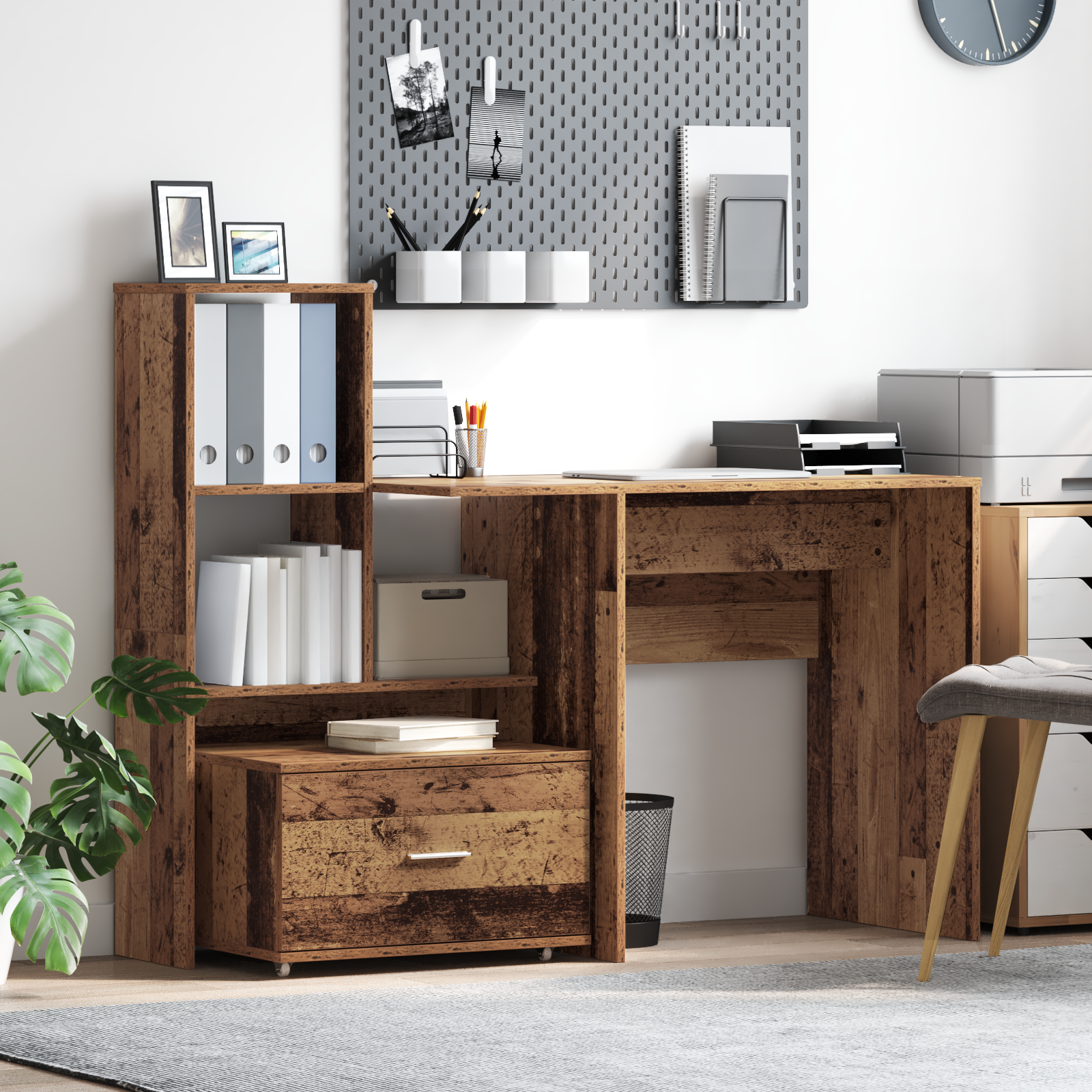 Scrivania Legno Vecchio 131,5 X 50 X 106,5 Cm Legno Multistrato