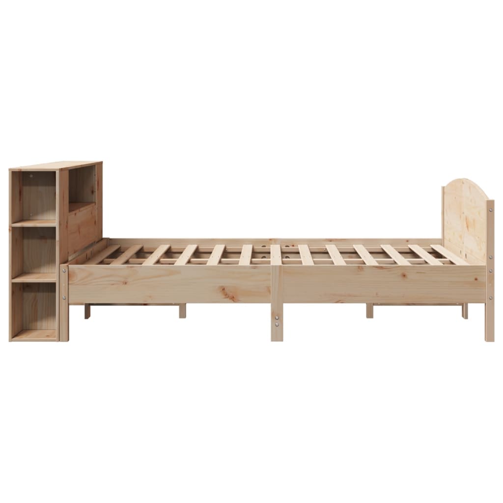 Letto Libreria Senza Materasso 135x190 Cm In Legno Di Pino - Image 5