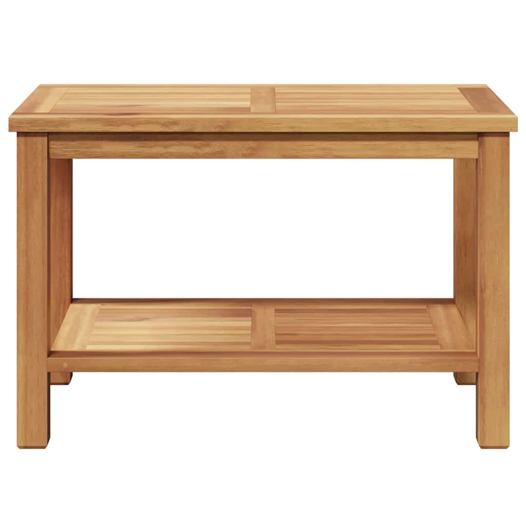 vidaXL Table basse Marron 70 x 40 x 45 cm Bois de teck solide - Image 5