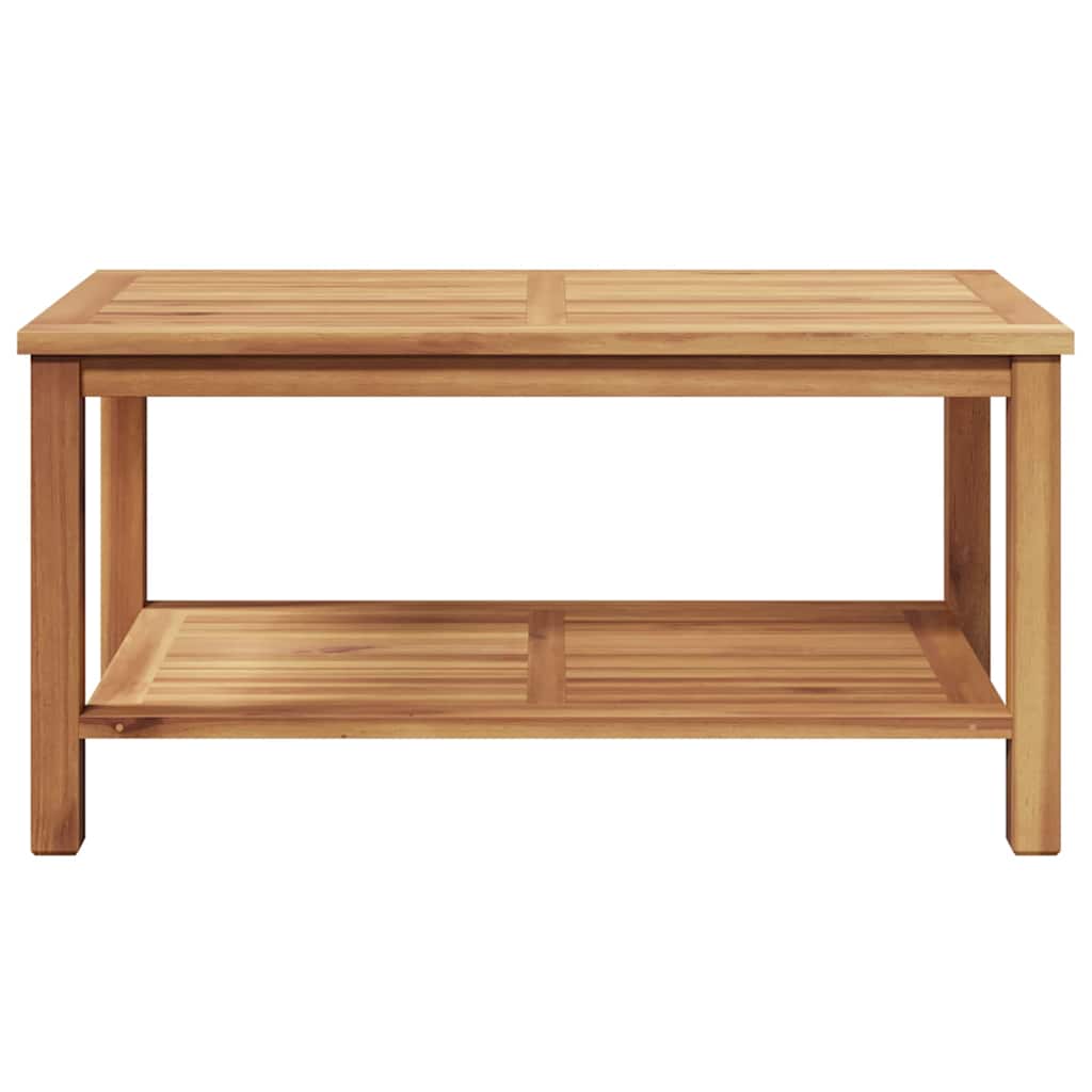 vidaXL Table basse Marron 90 x 50 x 45 cm Bois de teck solide - Image 5
