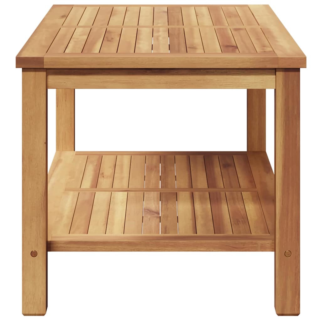 vidaXL Table basse Marron 90 x 50 x 45 cm Bois de teck solide - Image 6