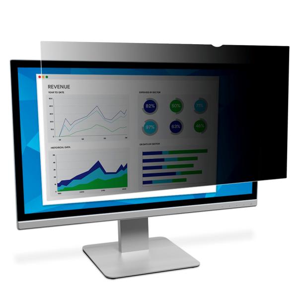 3m 21.5 54,6 Cm [21.5] (privacy Filter 21.5 16:9 - Antiglare, Frameless, Black - Screen Attachment: Attachment Strips And Slide Mount Tabs - Warranty