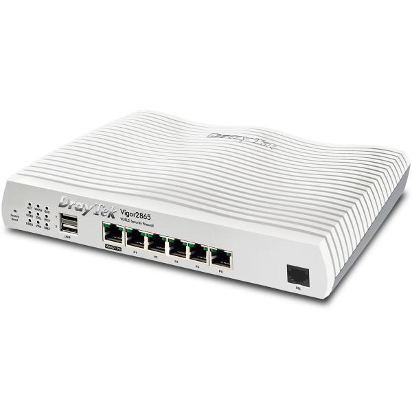 Draytek Vigor 2865 Router Cablato Gigabit Ethernet Grigio, Bianco (draytek Vigor 2865 Vdsl & Eth Wired Rout)