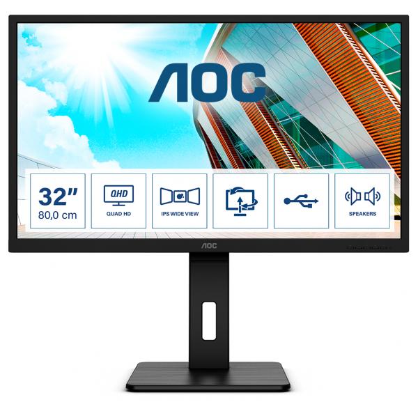 Aoc P2 Q32p2 Monitor Pc 80 Cm [31.5] 2560 X 1440 Pixel 2k Ultra Hd Led Nero (aoc Q32p2 - Monitor A Led - 31.5 - 2560 X 1440 Qhd @ 75 Hz - Ips - 250 C