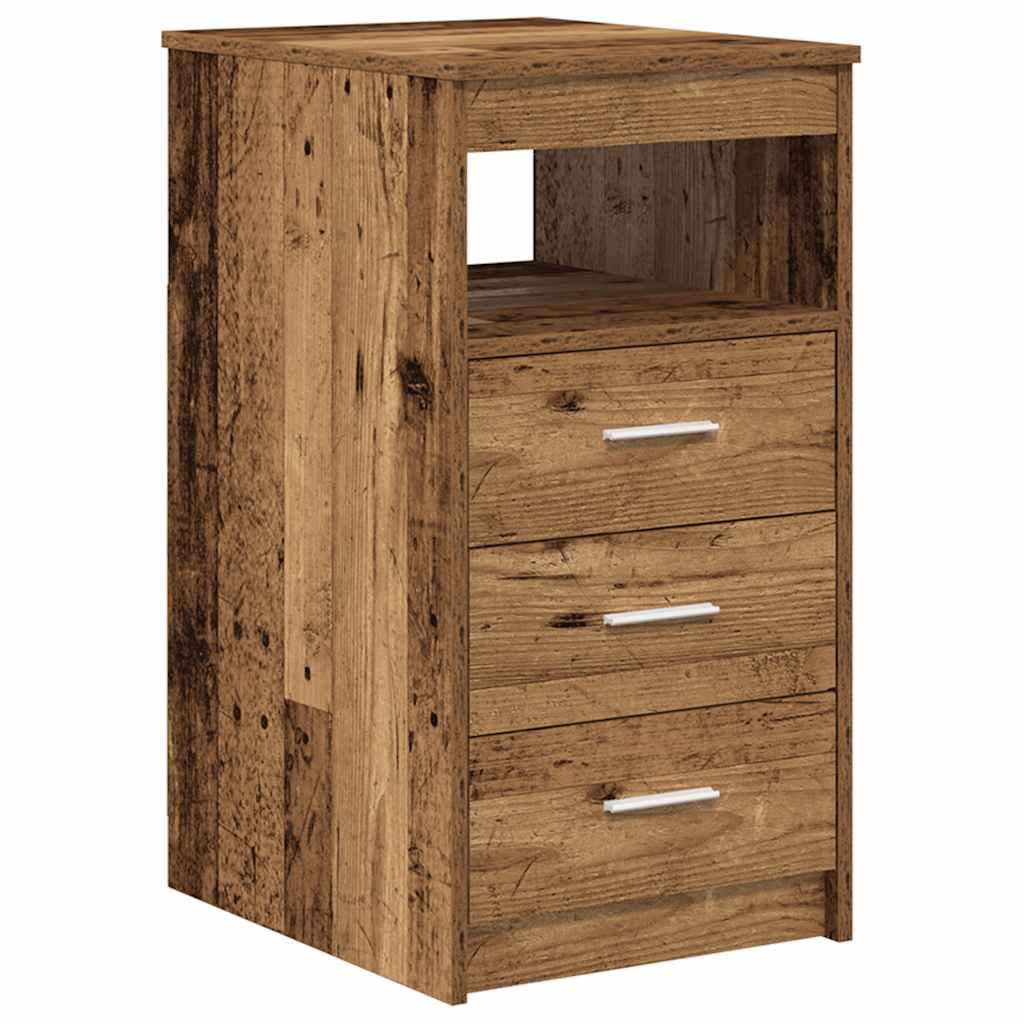 vidaXL Schreibtisch mit Unterschrank Altholz Holzwerkstoff - Image 5