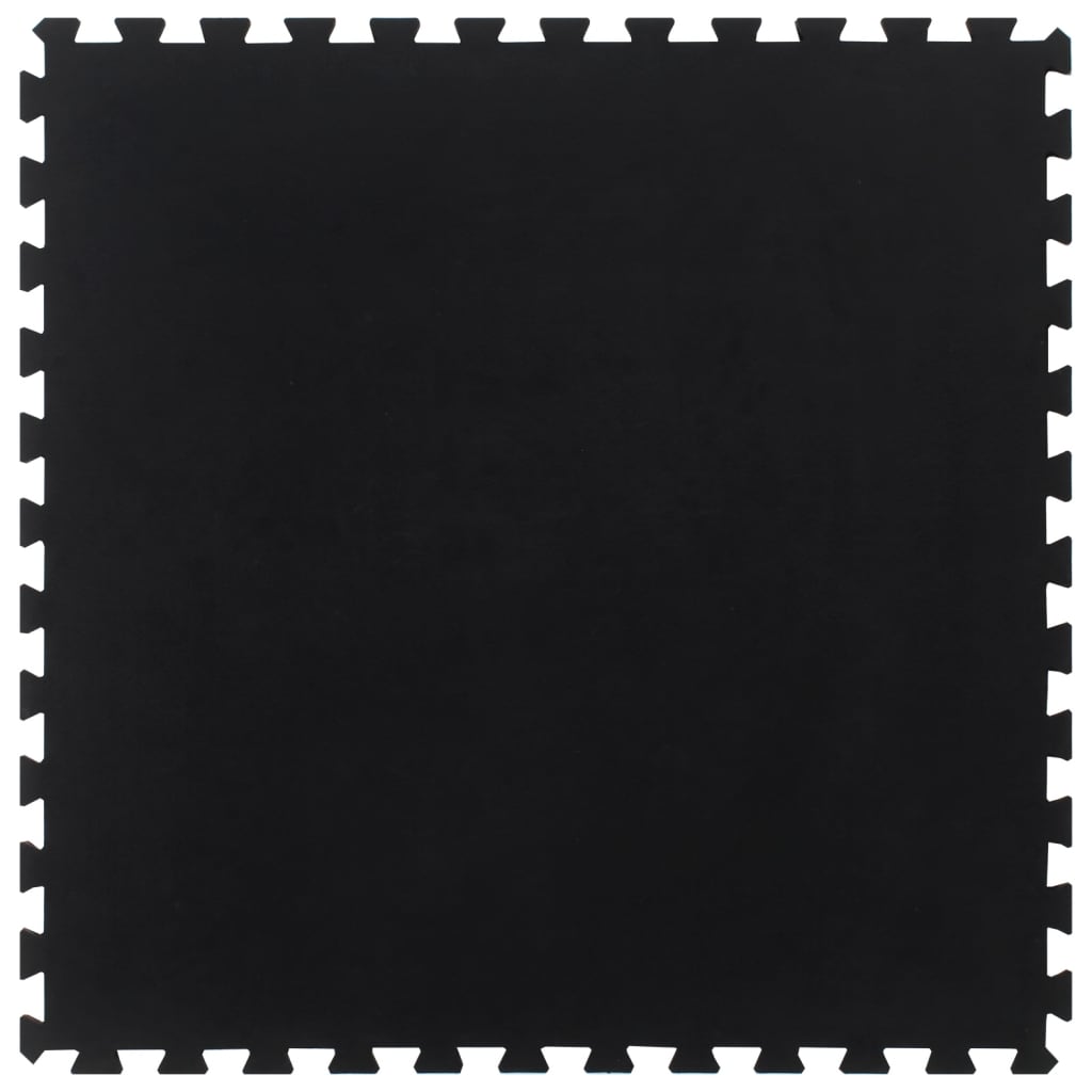 vidaXL Gummi-Bodenfliese Schwarz 12 mm 100x100 cm