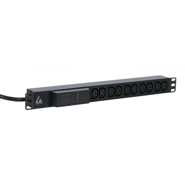 Lanview Lvr261877 Unità Di Distribuzione Dell'energia [pdu] 10 Presa[e] Ac 1u Nero (19 Rack Mount Power Strip, - 1u, 16a With 10 X C13 Socket, - Amp