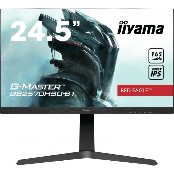 Iiyama G-Master Gb2570hsU-B1 Monitor Pc 62,2 Cm [24.5] 1920 X 1080 Pixel Full Hd Led Nero (iiyama G-Master Gb2570hsU-B1 Red Eagle 25' Fast Ips 0.5ms