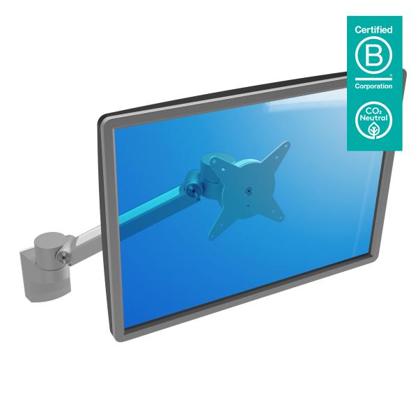 Dataflex Viewlite Plus Braccio Porta Monitor - Parete 312 (dataflex Viewlite Plus Single Monitor Arm - Silver - Wall Mount - Height And Depth Adjustm