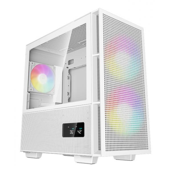 Deepcool R-Ch360-Whape3D-G-1 Computer Case Micro Tower Bianco (deepcool Ch360 Digital Gaming Case White, Mid Tower With Tempered Glass Side Window pa