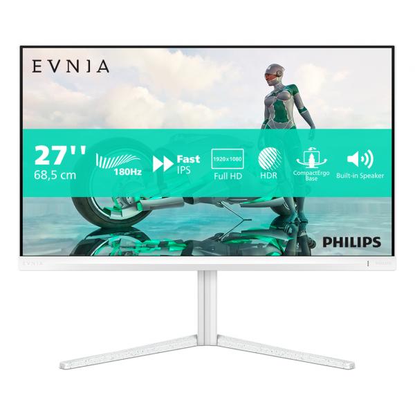 Philips Evnia 27m2n3201a/00 Monitor Pc 68,6 Cm [27] 1920 X 1080 Pixel Full Hd Lcd Bianco (evnia 3000 White Fast Ips Fhd 180hz h)