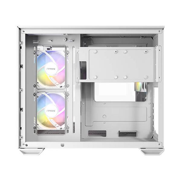 Antec Cx600m Trio Argb White Mini Tower Trasparente, Bianco (antec Cx600m Trio Argb Mini Tower Gaming Case, White, Tempered Glass Panels, Dual Chambe