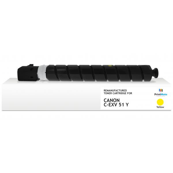 Printmate K40262f6 Cartuccia Toner 1 Pz Compatibile Giallo (remanufactured C-Exv51 Yellow 60k Page Yield Toner)