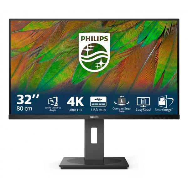 Philips 3000 Series 32b1n3800/00 Monitor Pc 81,3 Cm [32] 3840 X 2160 Pixel 4k Ultra Hd Lcd Nero (32 Inch Business Monitor 4k Uhd Monitor)