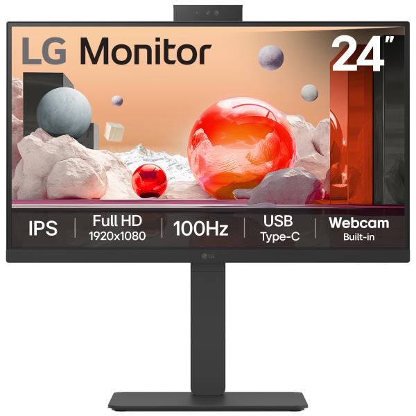 Lg 24ba850-B.aek Monitor Pc 60,5 Cm [23.8] 1920 X 1080 Pixel Full Hd Nero (24ba850-B.aek Hdmi Vga Displayport)