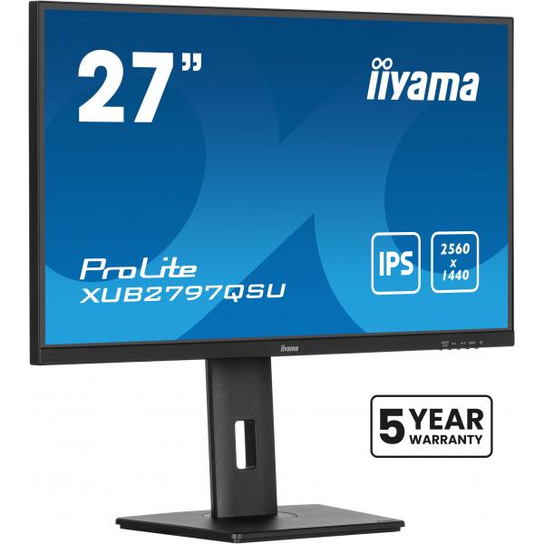 Iiyama Prolite Xub2797qsU-B2 Monitor Pc 68,6 Cm [27] 2560 X 1440 Pixel Quad Hd Led Nero (27 Prolite Xub2797qsU-B2 - 27&rdquo; Qhd Ips Technology Pane