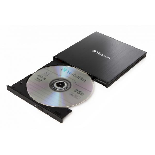 Verbatim 43889 Lettore Di Disco Ottico BlU-Ray Rw Nero (verbatim External Slimline BlU-Ray Writer Usb 3.1 Gen 1)