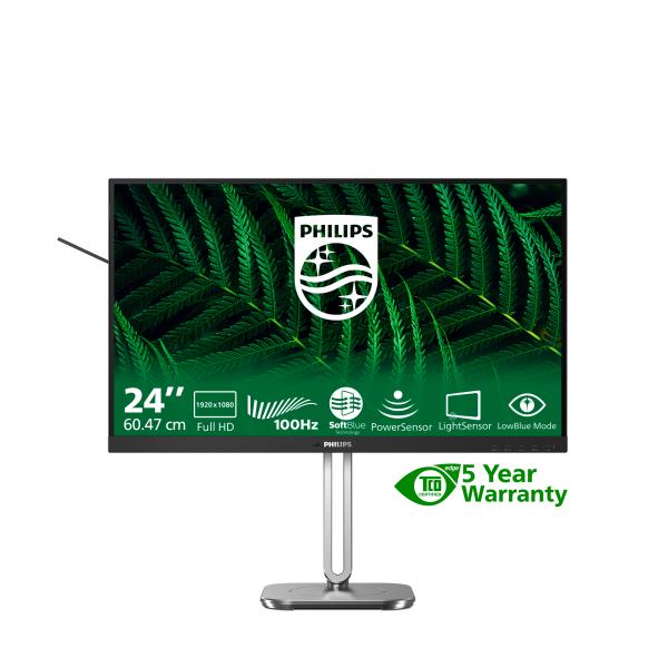 Philips 5000 Series 24b2g5200/00 Monitor Pc 60,5 Cm [23.8] 1920 X 1080 Pixel Full Hd Lcd Antracite (24b2g5200/00 23.816:9 Ips 1920x1080)