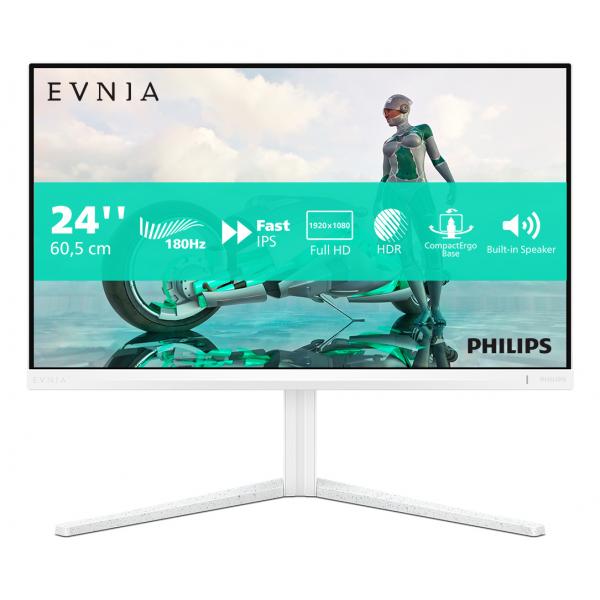 Philips Evnia 24m2n3201a/00 Monitor Pc 60,5 Cm [23.8] 1920 X 1080 Pixel Full Hd Lcd Bianco (evnia 3000 White Fast Ips Fhd 180hz h)