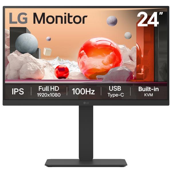 Lg 24ba650-B Led Display 60,5 Cm [23.8] 1920 X 1080 Pixel Full Hd Nero (24ba650-B.aek Hdmi Vga Displayport)