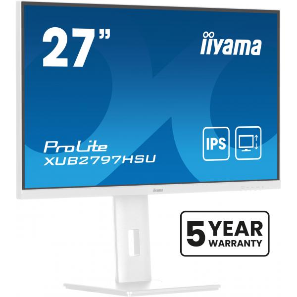 Iiyama Prolite Xub2797hsU-W2 Monitor Pc 68,6 Cm [27] 1920 X 1080 Pixel Full Hd Led Bianco (iiyama Prolite Xub2797hsU-W2 - Led Monitor - 27 - 1920 X 1