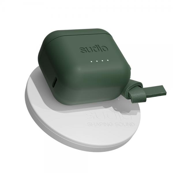 Sudio Ett Ladd+ Auricolare True Wireless Stereo [tws] IN-Ear Musica E Chiamate Bluetooth Verde (sudio Headphone Ett + Qi Charger True)