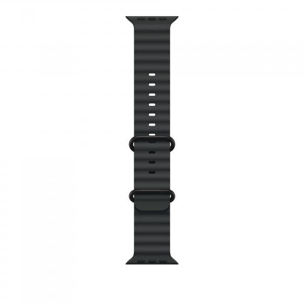 Apple Cinturino Ocean Nero [49 Mm] - Titanio Nero (-Apple Watch 49 Black Black Ti Ob)