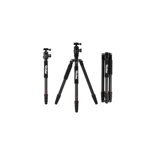 Rollei 22611 Treppiede Fotocamere Digitali/film 3 Gamba/gambe Nero (rollei C6i Carbon Stativ Med Ben)