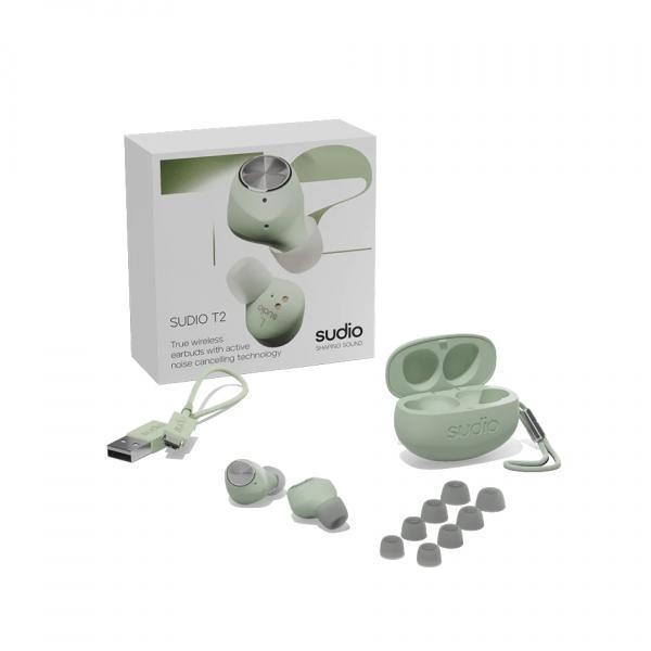 Sudio T2 Auricolare Cablato IN-Ear Musica E Chiamate Usb TipO-C Bluetooth Verde (sudio T2 - ?gte Tr?dl?se ?retelefoner)