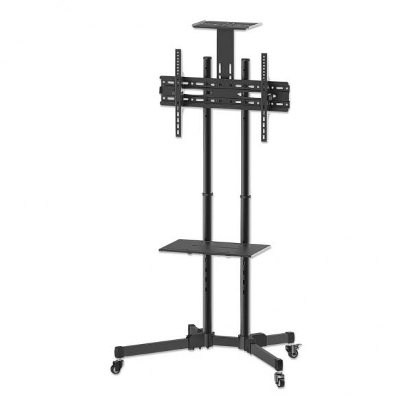 Manhattan 461238 Supporti A Parete Per Tv 177,8 Cm [70] Pavimento Nero (tv/monitor Trolley StanD- - 37-65in Vesa To 600x400mm 50kg)