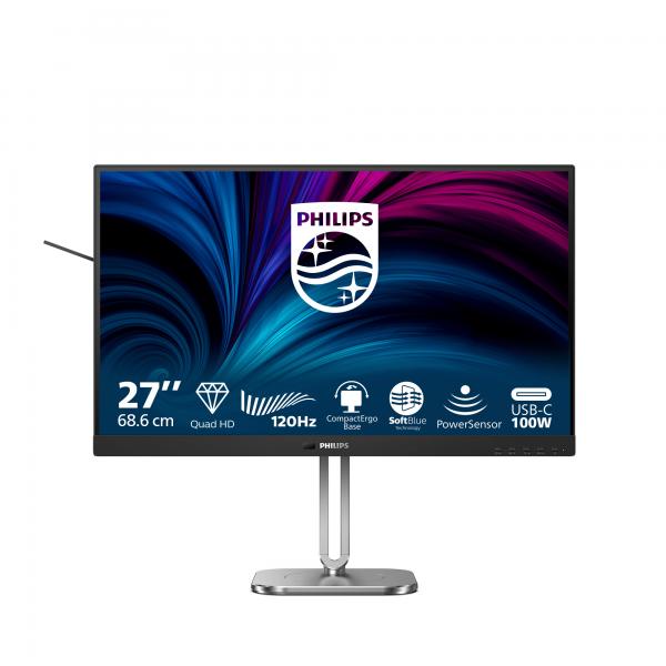 Philips 27b2u4601/00 Monitor Pc 68,6 Cm [27] 2560 X 1440 Pixel Quad Hd Lcd Grigio (27 Inch Qhd Ips Led Hdmi)
