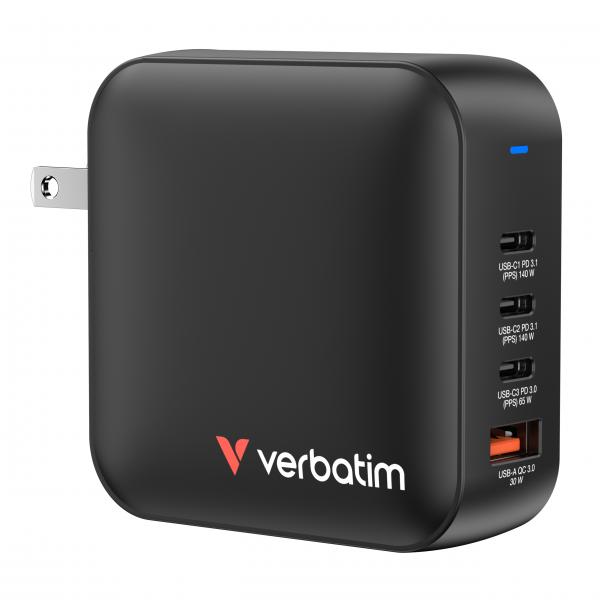 Verbatim Mini Gan Charger 165w Universale Nero Ac Ricarica Rapida Interno (verbatim Mini Gan Charger 165w 4 Port)