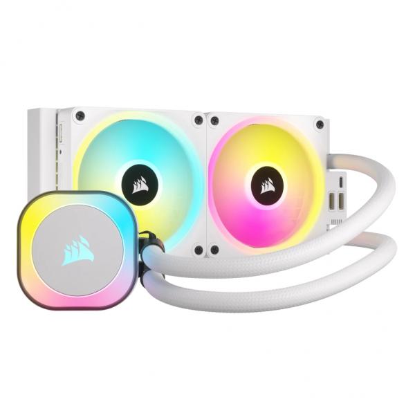Corsair H100i Processore Raffreddatore Ibrido 12 Cm Bianco (corsair Icue Link H100i Rgb Liquid Cpu)