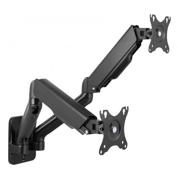 Deltaco ArM-0361 Supporto Tv A Parete 81,3 Cm [32] Nero (deltaco Office, Dual Wall, Gas Spring,)