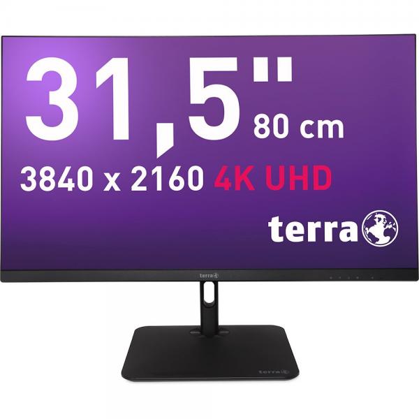 Terra 3030234 Monitor Pc 80 Cm [31.5] 3840 X 2160 Pixel 4k Ultra Hd Lcd Nero (terra Lcd/led 3295w Pv 4k UsB-C/dp/hdmi)