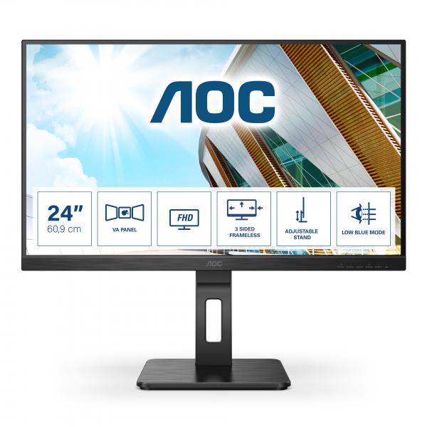 Aoc P2 24p2qm Led Display 60,5 Cm [23.8] 1920 X 1080 Pixel Full Hd Nero (aoc PrO-Line 24p2qm - P2 Series - Monitor A Led - 24 [23.8 Visualizzabile] -