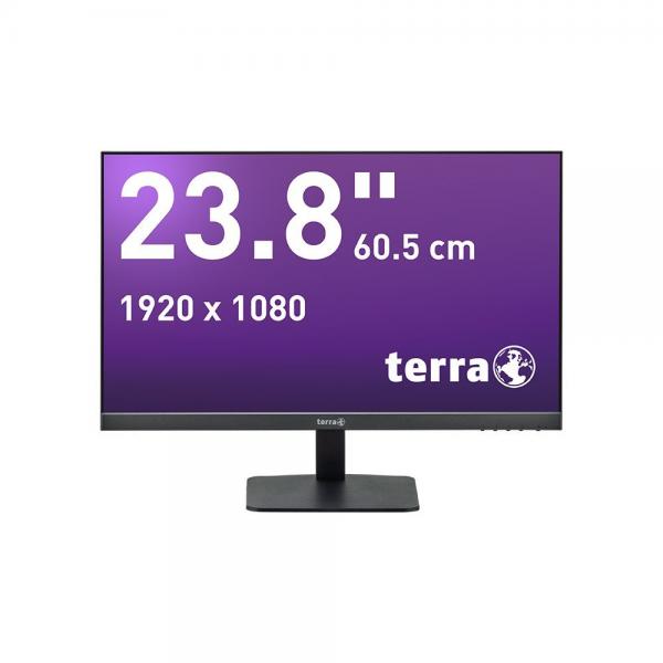 Terra 3030220 Monitor Pc 60,5 Cm [23.8] 1920 X 1080 Pixel Full Hd Lcd Nero (terra Lcd/led 2427w V2 Black Hdmi, Dp, UsB-C, Greenline Plus)