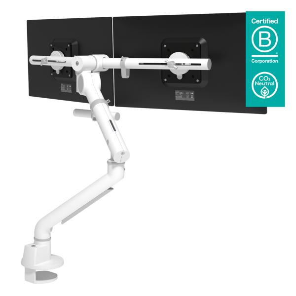 Dataflex Viewgo Pro Supporto Da Tavolo Per Tv A Schermo Piatto Scrivania Bianco (dataflex Viewgo Pro White Dual Arm [5years Warranty])