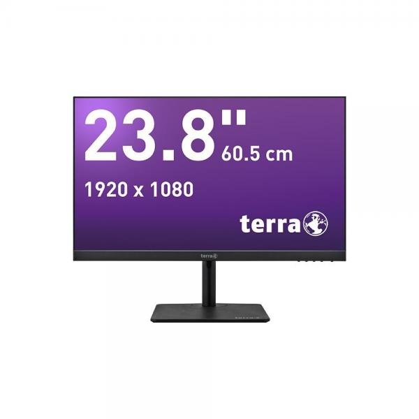Terra 3030221 Monitor Pc 60,5 Cm [23.8] 1920 X 1080 Pixel Full Hd Led Nero (terra Lcd/led 2427w Ha V2 Black Hdmi, Dp, UsB-C, Greenline Plus)