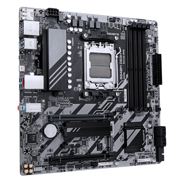 Gigabyte B840m Ds3h Scheda Madre - Cpu Amd Ryzen 9000, Vrm A 8+2+2 Fasi, Fino A 8200 Mhz Ddr5, 2xpcie 4.0 M.2, Lan 2.5gbe, Usb 3.2 Gen 1 (mb Amd Am5 - Image 3