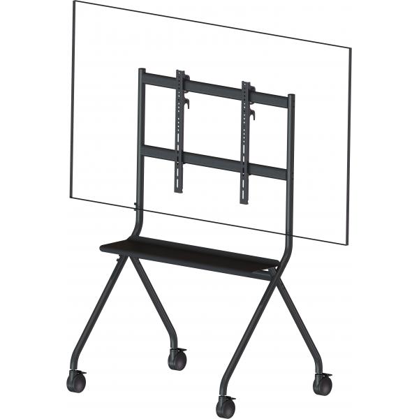 Vision VfM-F12 Supporto Tv A Parete 2,54 M [100] Nero (display Floor Stand Trolley - Cart Fits Display 55 To 100 With Vesa Sizes Up To 900 X 600 - ma