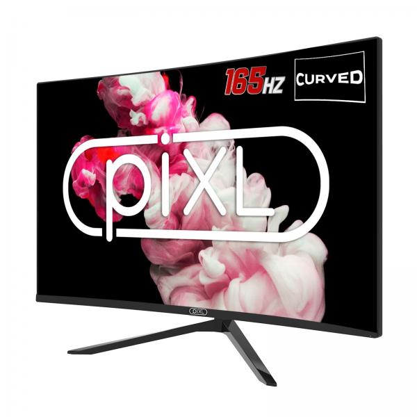 Pixl Cm27gf6d Monitor Pc 68,6 Cm [27] 1920 X 1080 Pixel Full Hd Nero, Rosso (pixl Cm27gf6d 27 Inch Curved Frameless Monitor, 165hz, 6ms Response Time