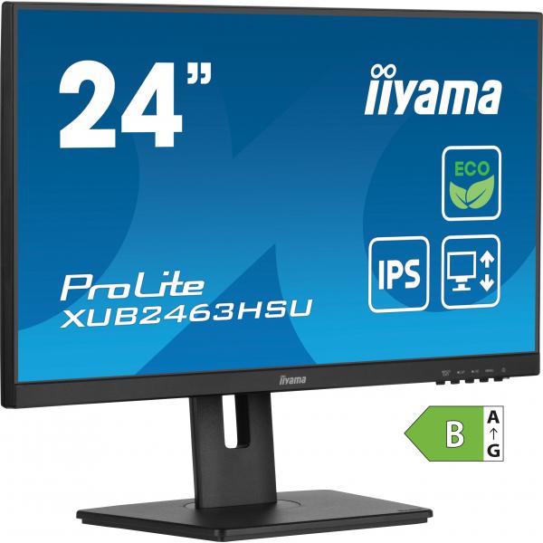 Iiyama Prolite Xub2463hsU-B1 Monitor Pc 60,5 Cm [23.8] 1920 X 1080 Pixel Full Hd Led Nero (iiyama Prolite Xub2463hsU-B1 - Monitor A Led - 24 [23.8 vi