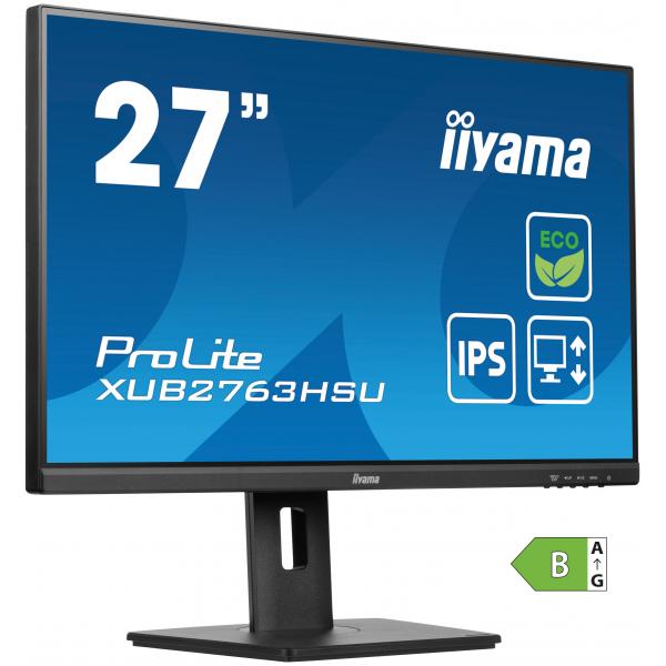 Iiyama Prolite Xub2763hsU-B1 Monitor Pc 68,6 Cm [27] 1920 X 1080 Pixel Full Hd Led Nero (iiyama - Xub2763hsU-B1)
