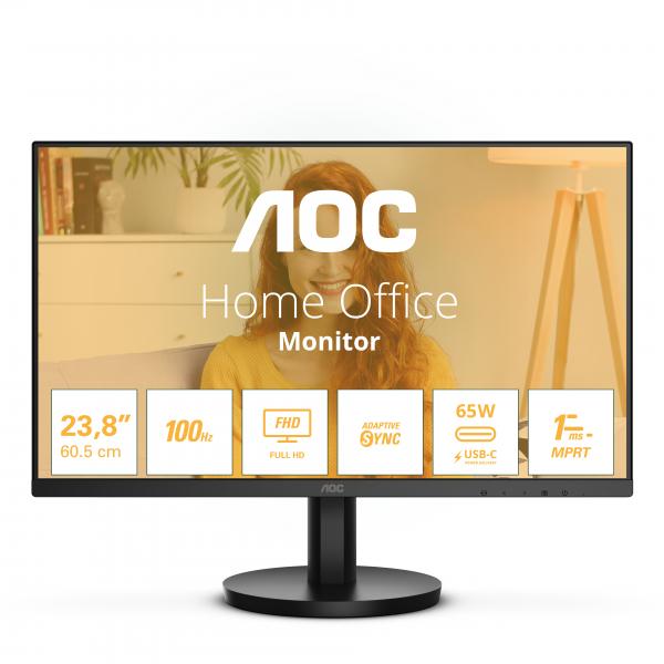 Aoc 24b3ca2 Monitor Pc 60,5 Cm [23.8] 1920 X 1080 Pixel Full Hd Led Nero (23.8 Inch Ips Fhd Hdmi UsB-C Mm)
