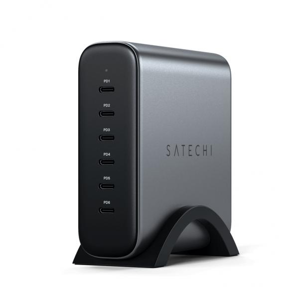 Satechi ST-C200gM-Eu Caricabatterie Per Dispositivi Mobili Universale Grigio Ac Interno (satechi 200w UsB-C 6-Port Gan Charger)