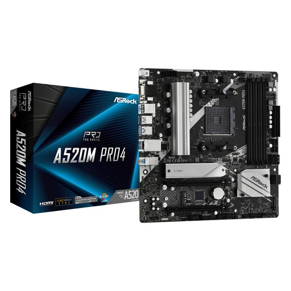 Asrock A520m Pro4 Socket Am4 Micro Atx (asrock A520m Pro4 - Bundkort - MicrO-a)